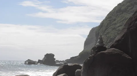 Inukshuk at Jungle Bay (Static) Stock Footage 47252686