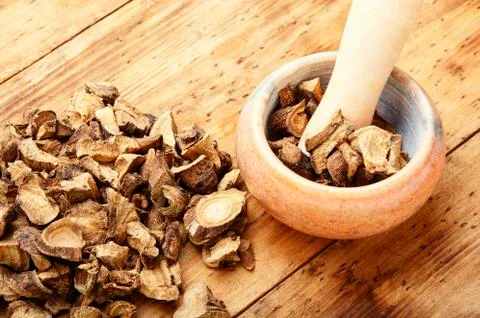 Inula medicinal root Stock Photos