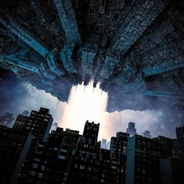 The invaders arrive Illustrazione stock