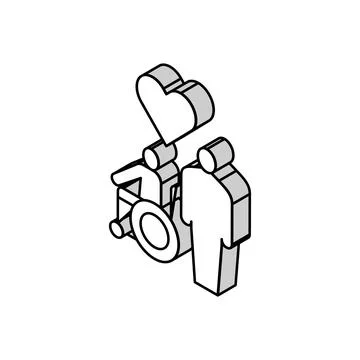 Invalid assistance isometric icon vector illustration Illustrazione stock