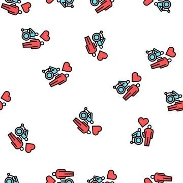 Invalid assistance vector seamless pattern 스톡 일러스트