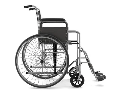 Invalid chair isolated on white background with clipping path Illustrazione stock