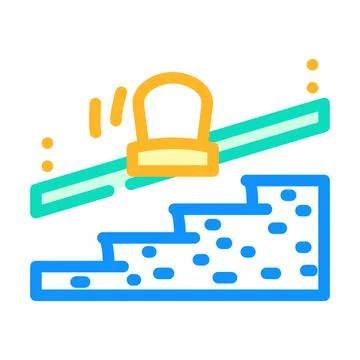 Invalid elevator color icon vector illustration color Ilustración de archivo