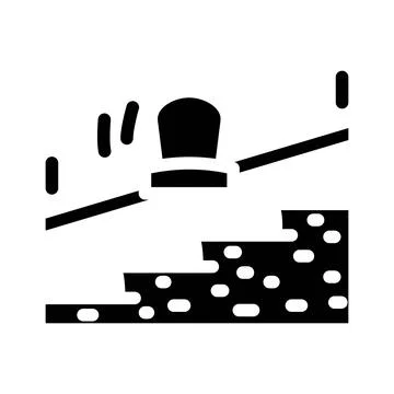 Invalid elevator glyph icon vector illustration black Stock Illustration