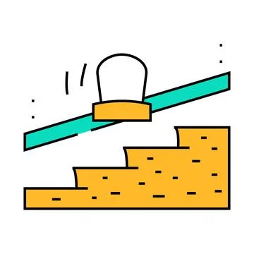 Invalid elevator icon color illustration イラスト素材
