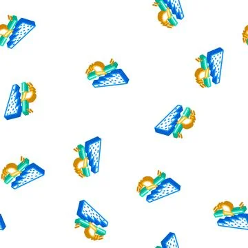 Invalid elevator isometric icon seamless pattern color Illustrazione stock