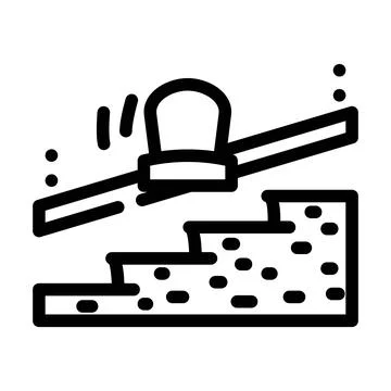 Invalid elevator line icon vector illustration black Illustrazione stock