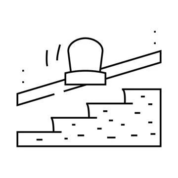 Invalid elevator line icon vector illustration black 스톡 일러스트