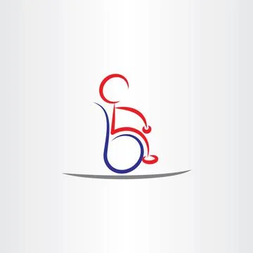 Invalid handicapped man vector icon illustration Stock Illustration