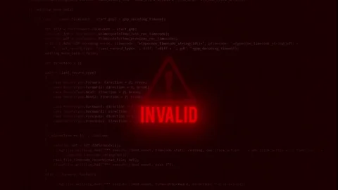 Invalid Message Animation System Failure Notification Stock Footage 342458036