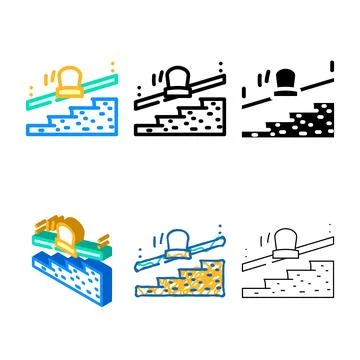 Invalid multistyle elevator color icon vector color Stock Illustration
