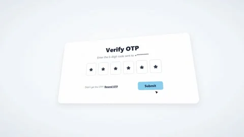 Invalid otp verification code error alert interface animation. 4K Stock Footage 348234802