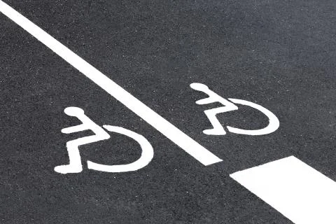 Invalid parking spaces Stock Photos