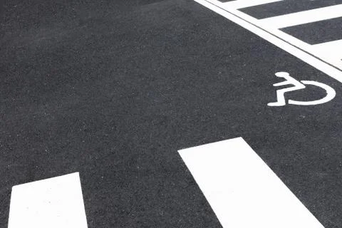 Invalid parking spaces Stock Photos