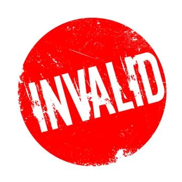 Invalid rubber stamp Stock Illustration