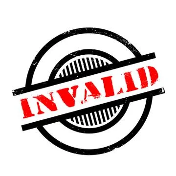 Invalid rubber stamp Stock Illustration