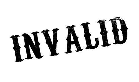 Invalid rubber stamp Stock Illustration