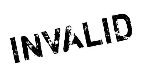 Invalid rubber stamp Stock Illustration