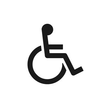 Invalid vector icon. Disabled people symbol isolated. Wheelchair user sign. V Stock Illustration