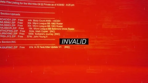 Invalid on warning hack background screen 動画素材 342458038