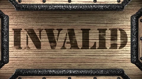 Invalid on wooden stamp Stock-Footage 8656774