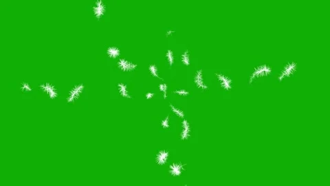 Invansion pulses with a small objects on green screen Video stock 346940228
