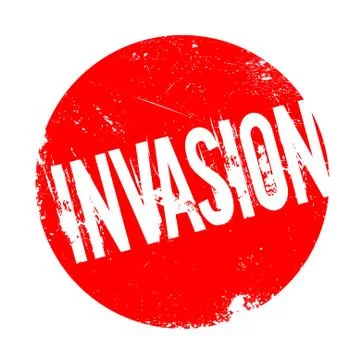 Invasion rubber stamp Stock Illustration