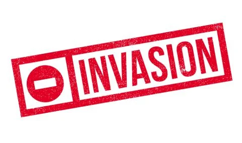 Invasion rubber stamp Stock Illustration