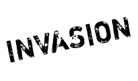 Invasion rubber stamp Stock Illustration
