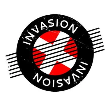 Invasion rubber stamp Stock Illustration