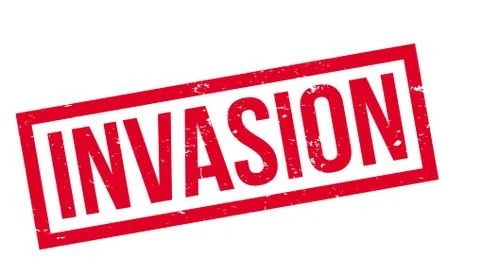 Invasion rubber stamp Stock Illustration
