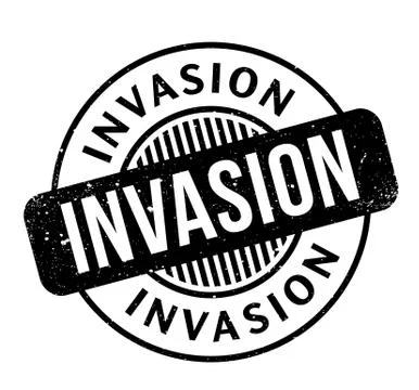 Invasion rubber stamp Stock Illustration