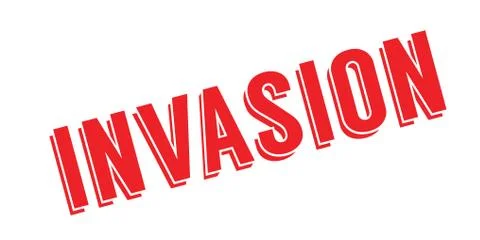 Invasion rubber stamp Stock Illustration