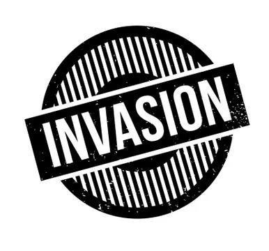 Invasion rubber stamp Stock Illustration