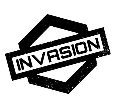 Invasion rubber stamp Stock Illustration