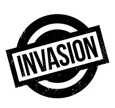Invasion rubber stamp Stock Illustration