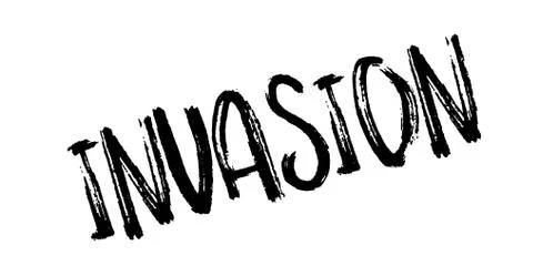 Invasion rubber stamp Stock Illustration