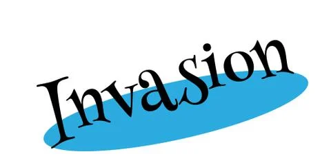 Invasion rubber stamp Stock Illustration
