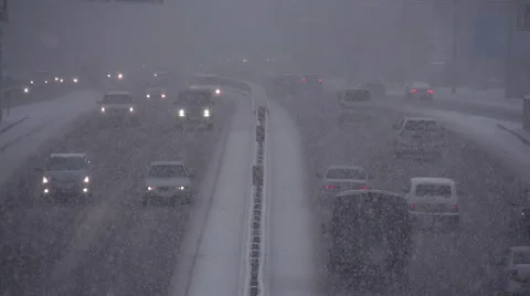 Invasion of Snow Cyclone Stock Footage 45608090