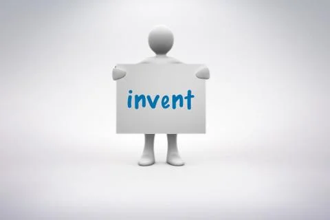 Invent against grey background Stock Illustration