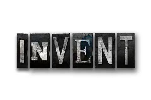 Invent Concept Isolated Letterpress Type Stock Illustration