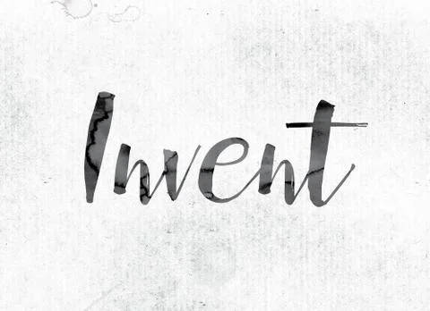 Invent Concept Painted in Ink Stock Illustration