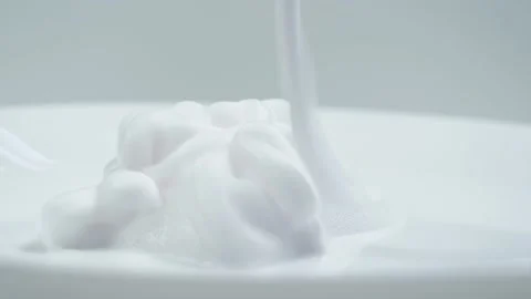 Invented a new mousse for soft hand skin Stock Footage 164141096