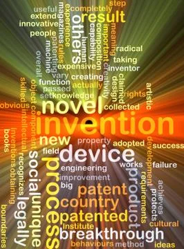Invention background concept glowing Stock Illustration