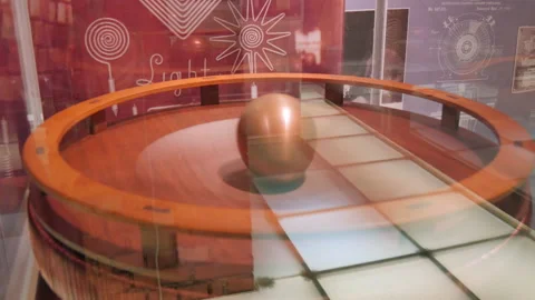 The invention in high frequency current of Nikola Tesla at the memorial center Video stock 193924901