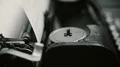 Invention of typewriter machine, retro publishing business, vintage objects HD Footage