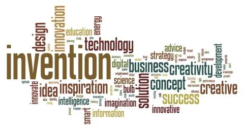 Invention word cloud Stock Illustration