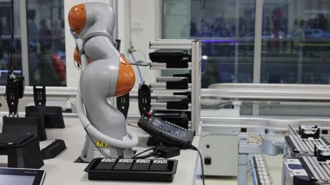 Inventions of robotic technology for work Stock Footage 286049277