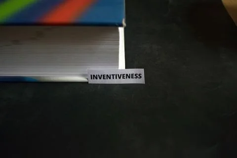 Inventiveness Concept Bookmark Inserted in Book Representing Creativity, In.. Fotos Stock