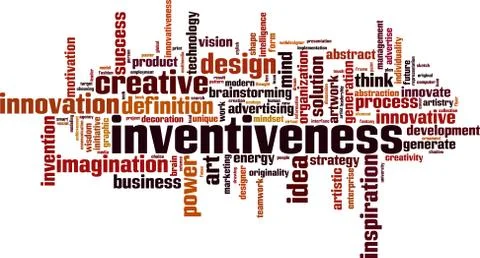 Inventiveness word cloud Stock-Illustration